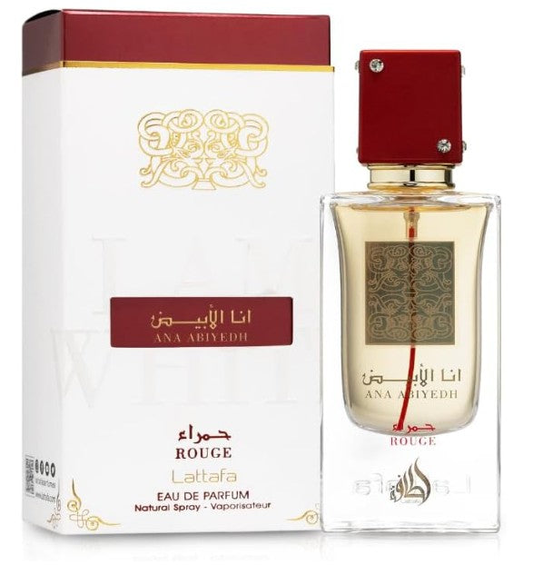 Lattafa Ana Abiyedh Rouge Unisex Eau De Perfume, 60 Ml